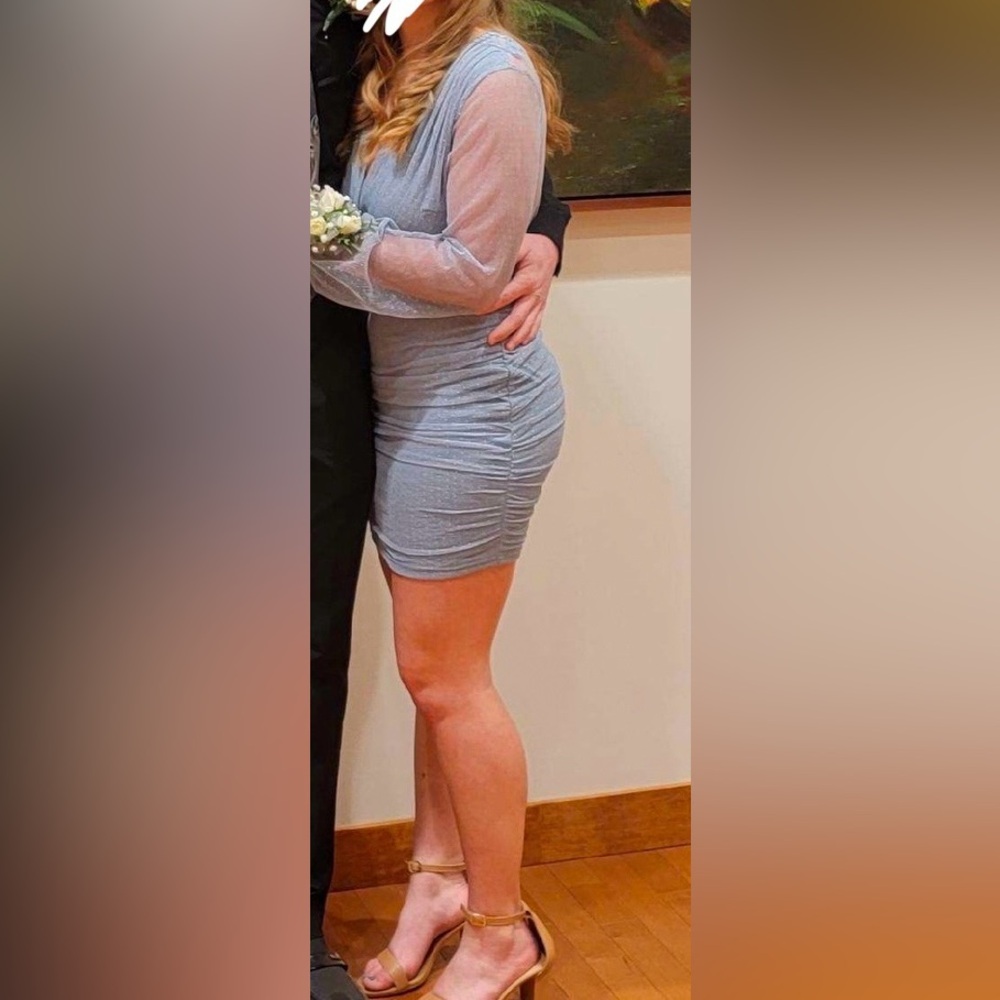 Elegant Sheer Sleeve Dress